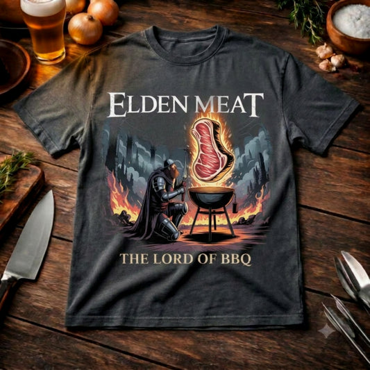 Elden Meat Oversized Shirt – The Lord of BBQ | Heavy Cotton Gaming Edition