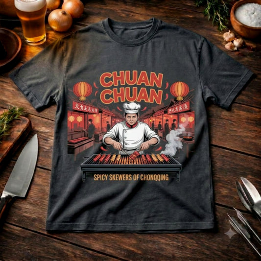 Chuan Chuan Chongqing – Lässiges Oversized T-Shirt (Spicy Asian BBQ Streetwear)