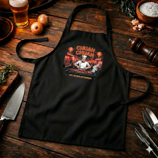 Chuan Chuan Chongqing – Premium Grillschürze (Spicy Asian BBQ Kochschürze)
