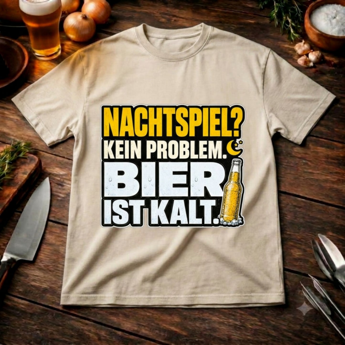 Nachtspiel Kein Problem – Lässiges Oversized T-Shirt (Lustiges WM 2026 Fußball & Grillen Shirt)