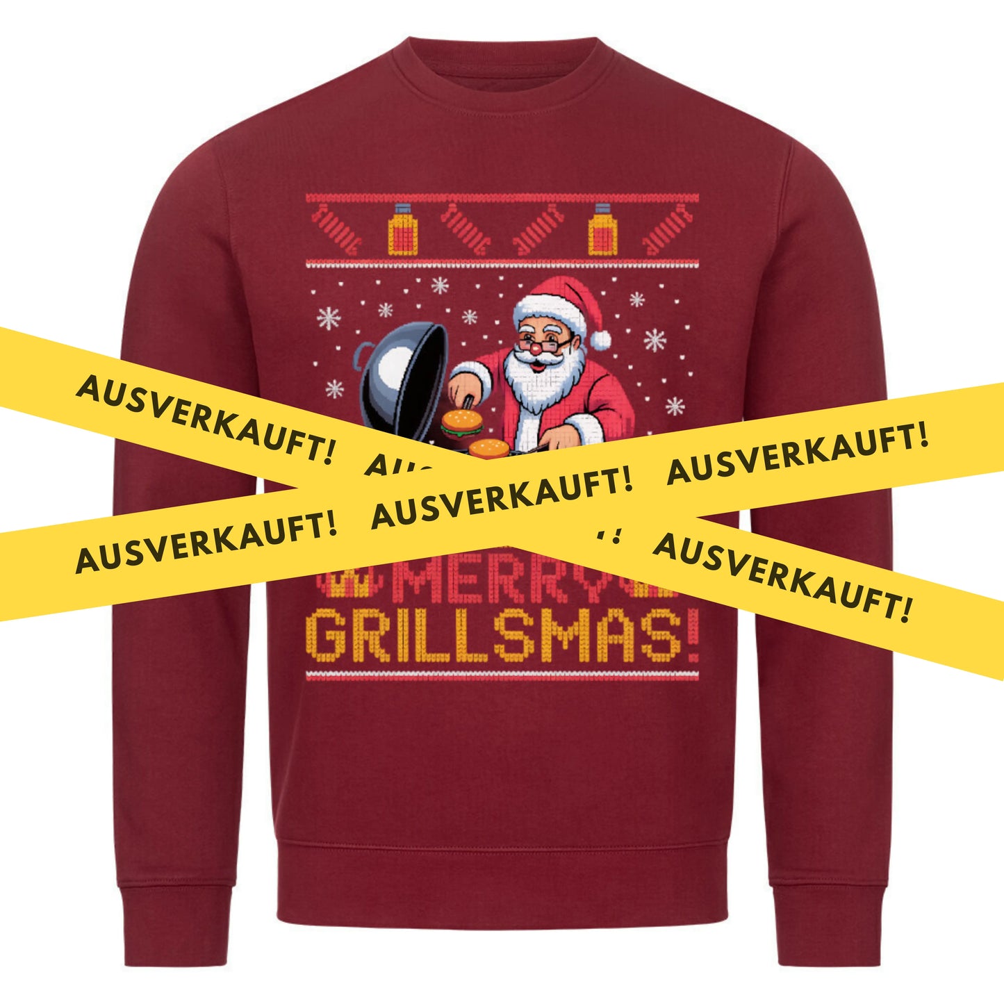 🔥 Merry Grillsmas – Lustiges Ugly Christmas BBQ Sweatshirt MarketPrint