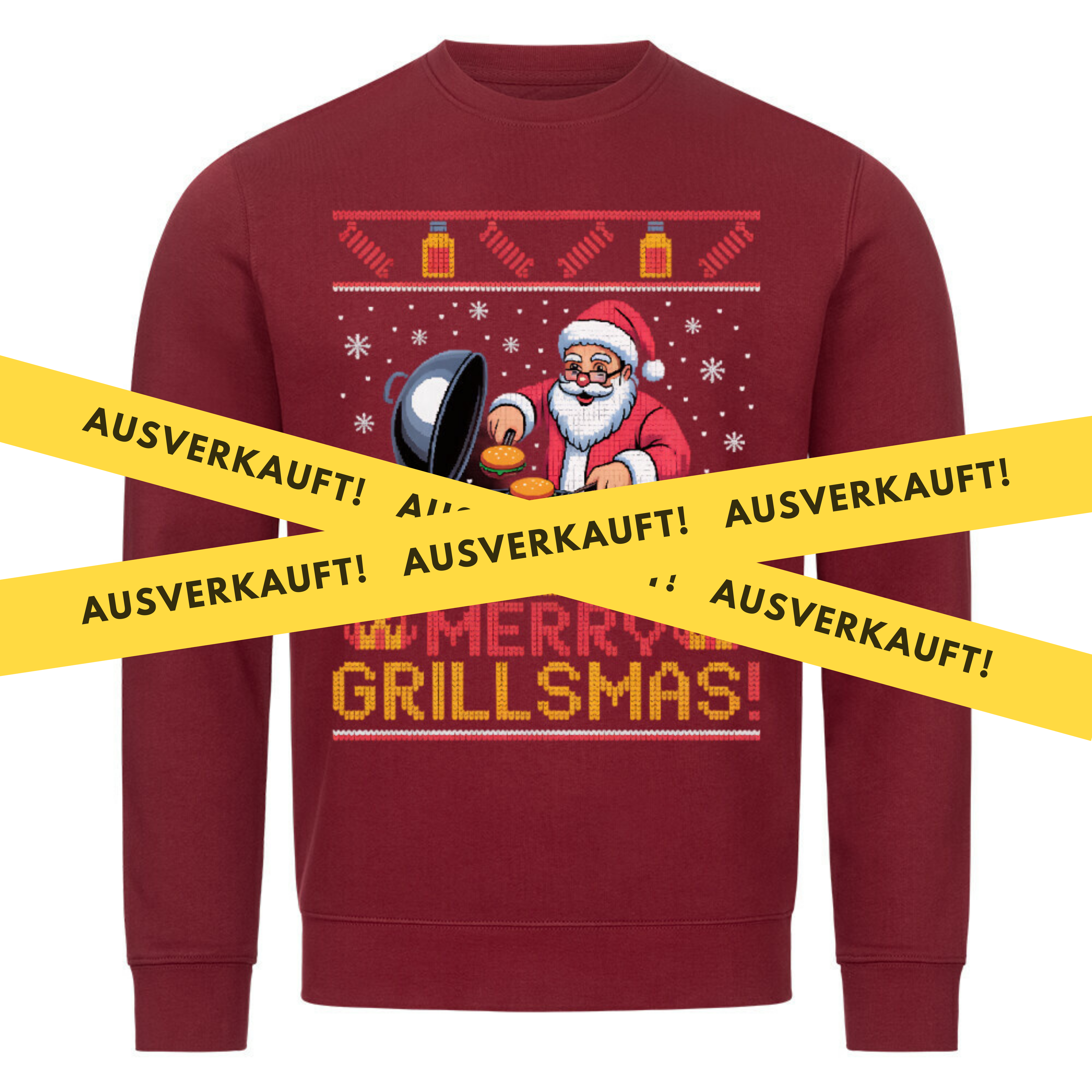 🔥 Merry Grillsmas – Lustiges Ugly Christmas BBQ Sweatshirt