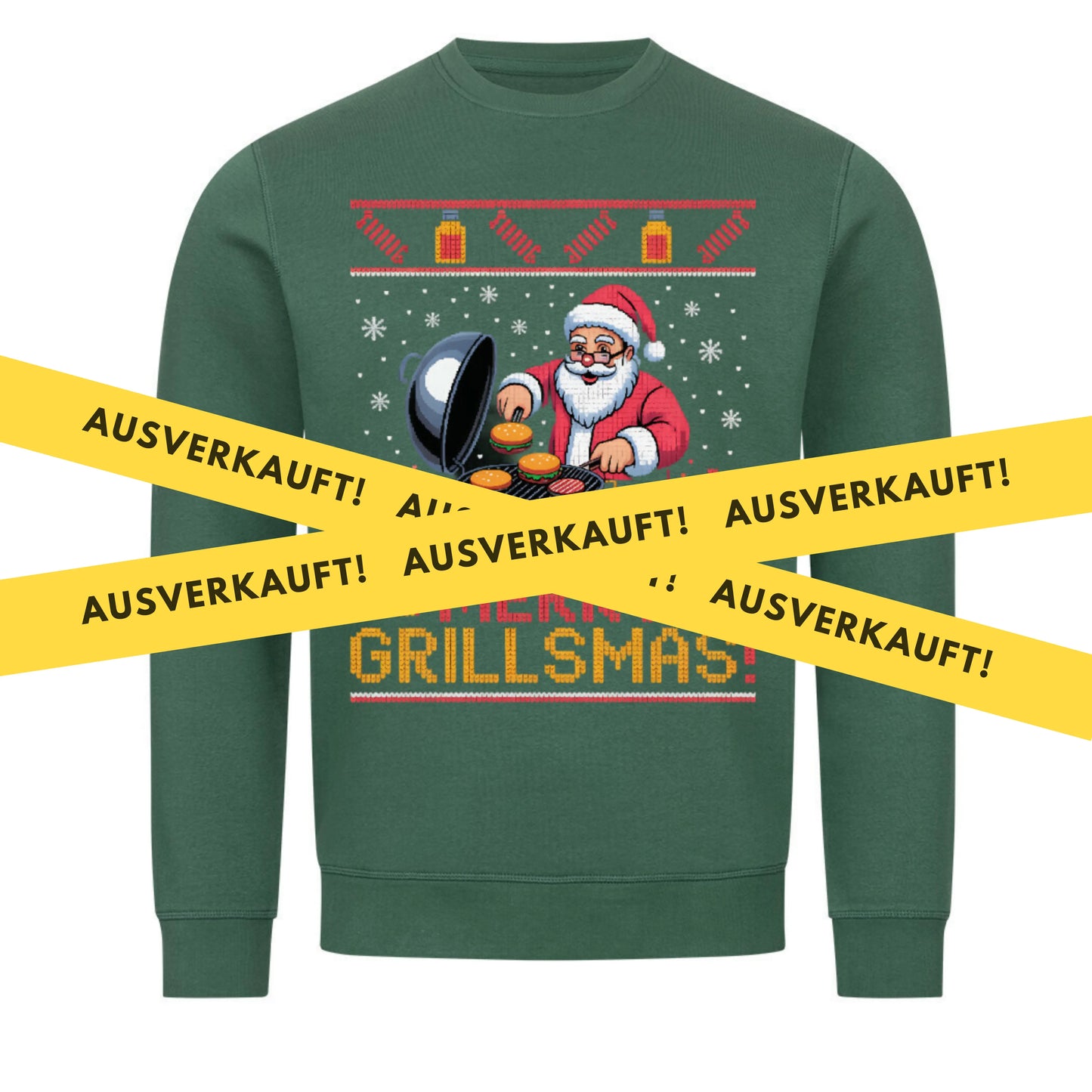 🔥 Merry Grillsmas – Lustiges Ugly Christmas BBQ Sweatshirt MarketPrint