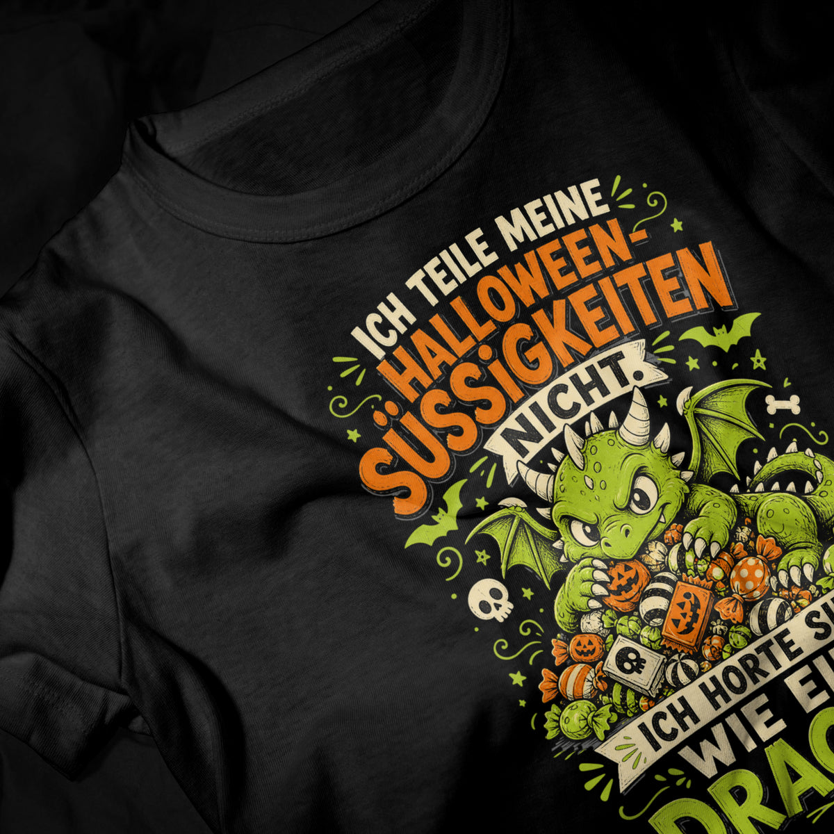 Ich horte meine Süßigkeiten wie ein Drache | Lustiges Trick or Treat Kinder T-Shirt