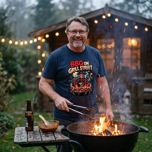 BBQ on Grill Street – Lustiges Horror Grill Premium T-Shirt