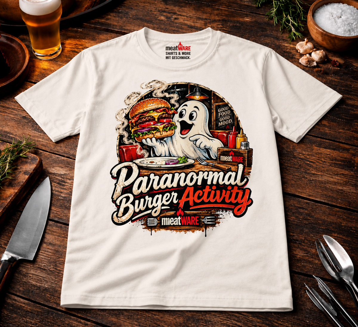 Paranormal Burger Activity – Lustiges Halloween Fast Food Oversized Shirt