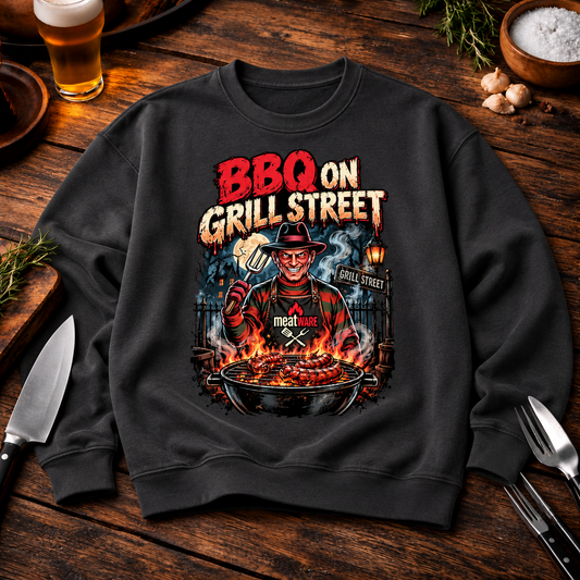 BBQ on Grill Street – Lustiges Horror Grill Premium Organic Sweatshirt