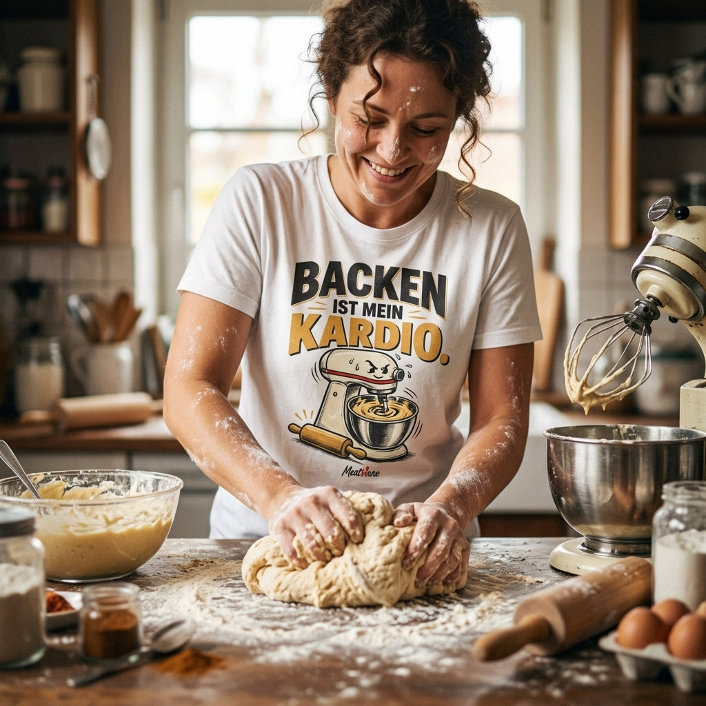 Backen ist mein Kardio – Lustiges Küchen T-Shirt