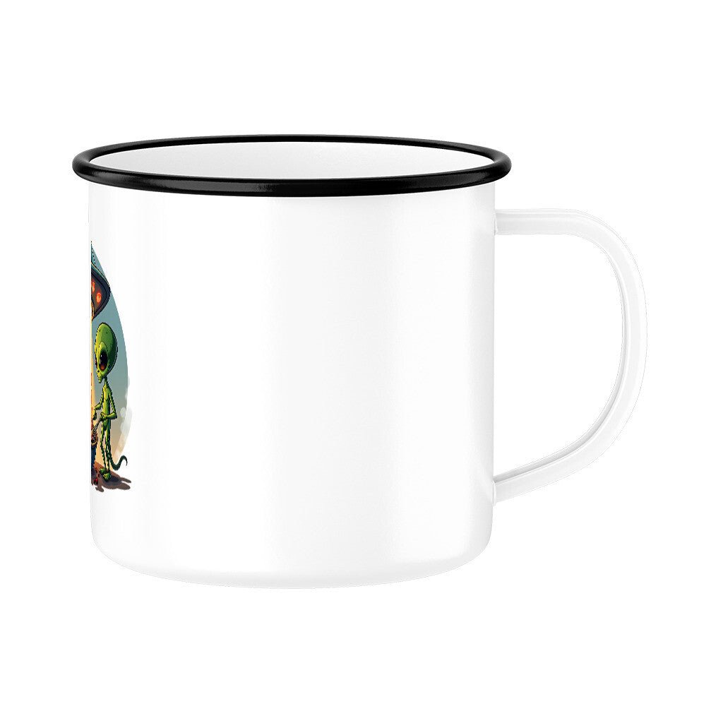 Alien BBQ - Emaille Tasse | Mug | Meatware