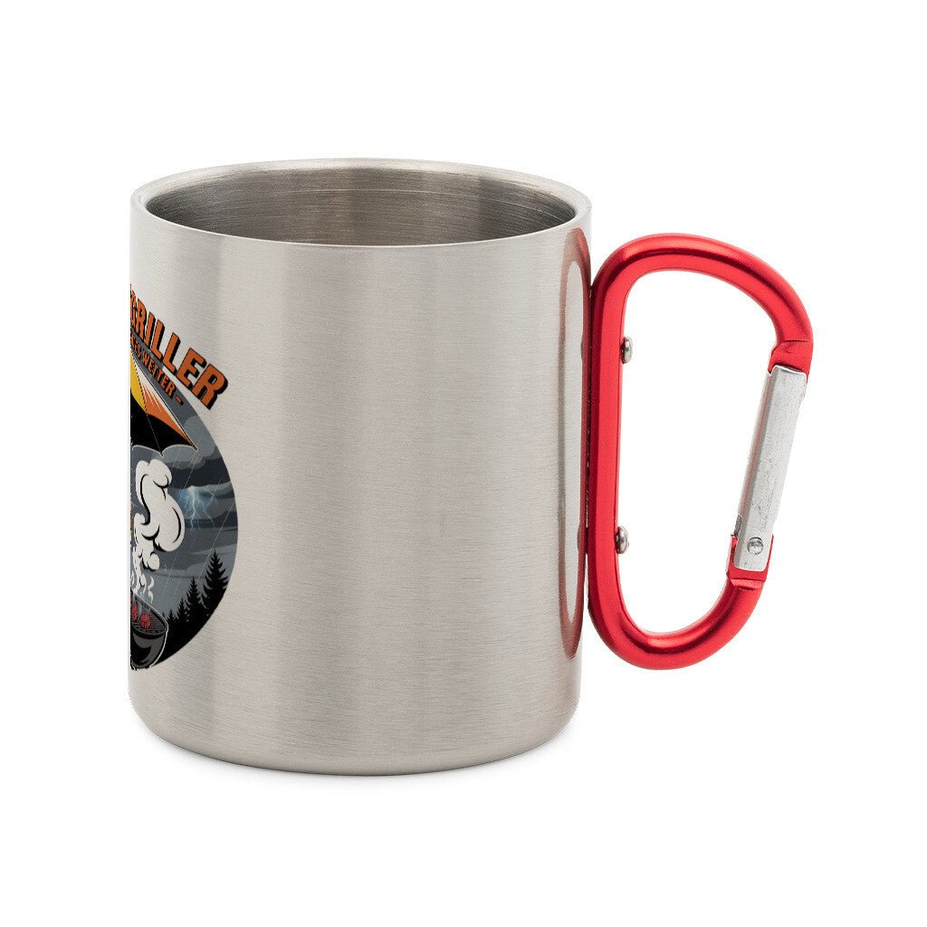 Allwettergriller – Es gibt kein schlechtes Wetter - Edelstahl - Tasse mit Karabiner | Mug | Meatware