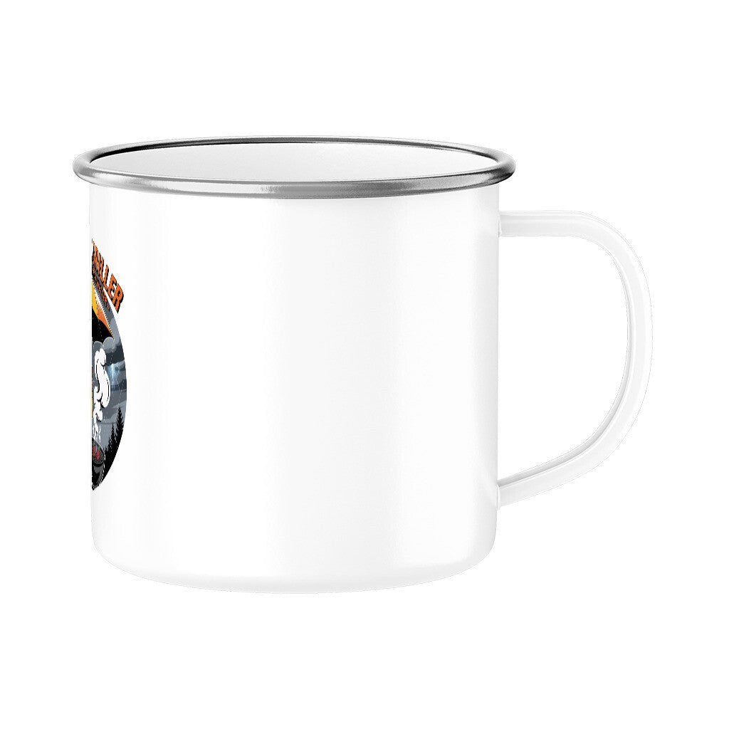 Allwettergriller – Es gibt kein schlechtes Wetter - Emaille Tasse | Mug | Meatware