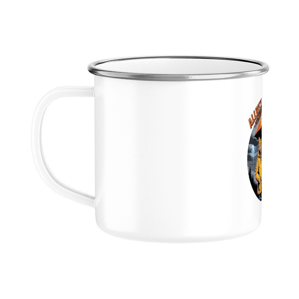 Allwettergriller – Es gibt kein schlechtes Wetter - Emaille Tasse | Mug | Meatware
