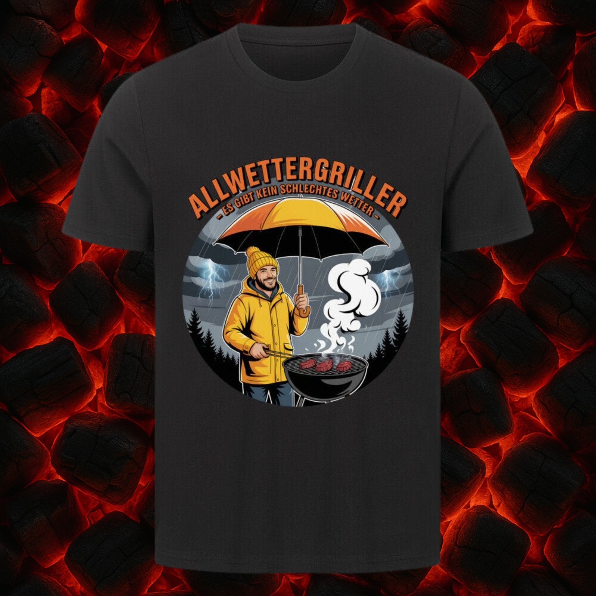 Allwettergriller – Es gibt kein schlechtes Wetter - HigherBlanks Premium T-Shirt | T-Shirt | Meatware