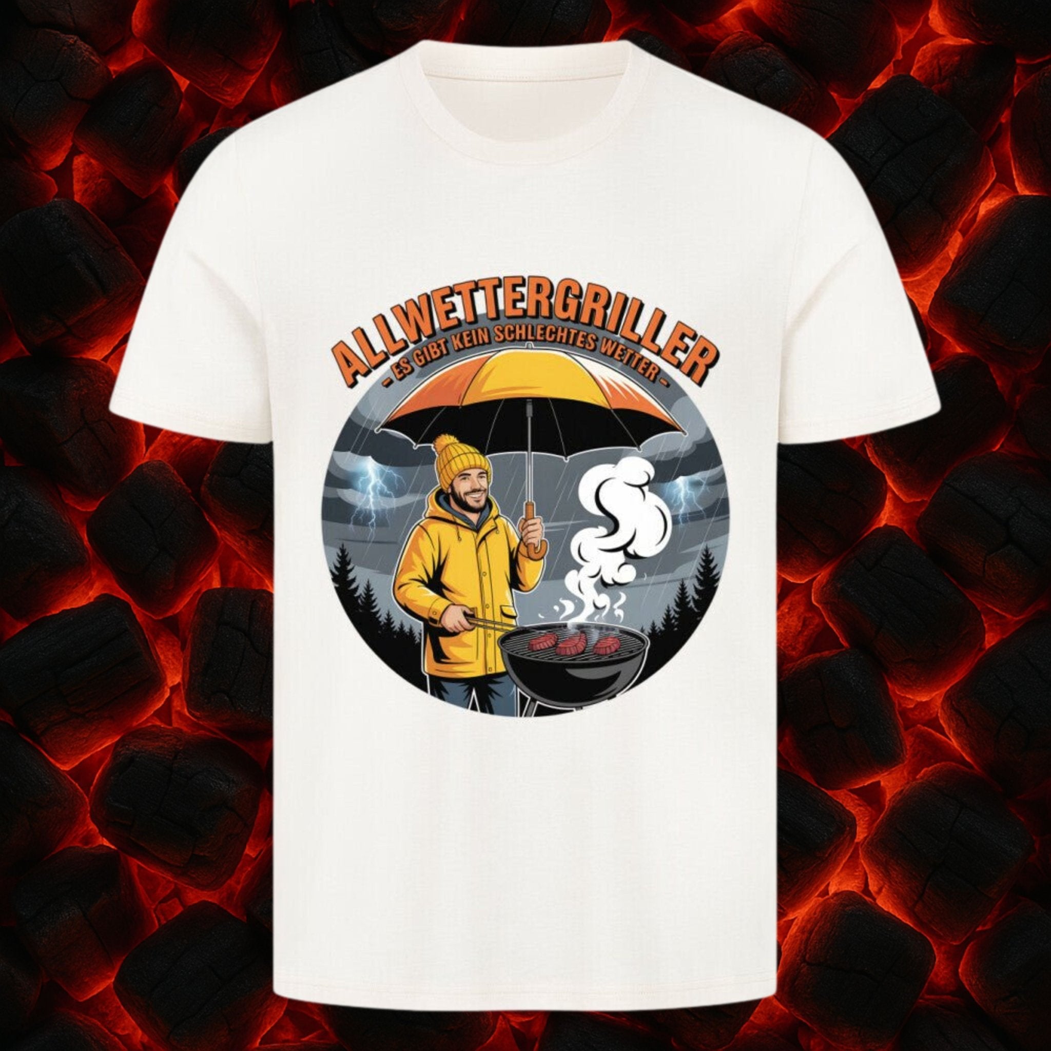 Allwettergriller – Es gibt kein schlechtes Wetter - HigherBlanks Premium T-Shirt | T-Shirt | Meatware