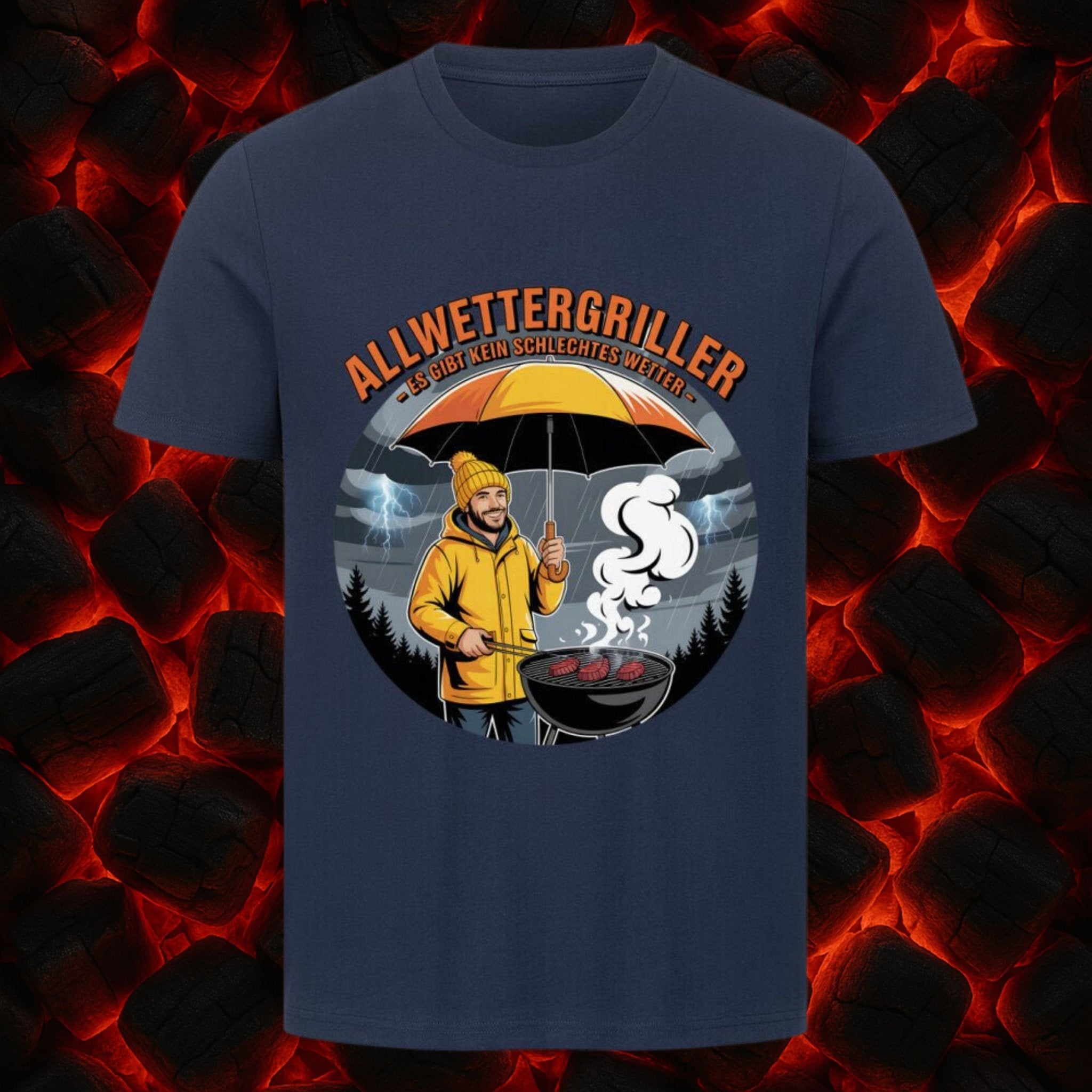 Allwettergriller – Es gibt kein schlechtes Wetter - HigherBlanks Premium T-Shirt | T-Shirt | Meatware