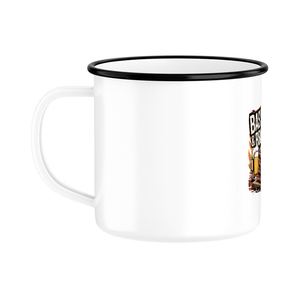 Bass, Bier & BBQ traditionell - Emaille Tasse | Mug | Meatware