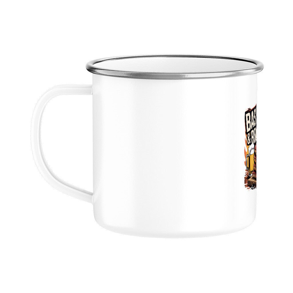 Bass, Bier & BBQ traditionell - Emaille Tasse | Mug | Meatware