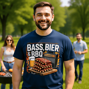 Bass, Bier & BBQ traditionell - HigherBlanks Premium T-Shirt | T-Shirt | Meatware