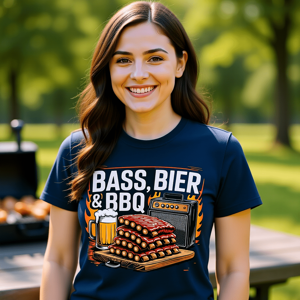 Bass, Bier & BBQ traditionell - HigherBlanks Premium T-Shirt | T-Shirt | Meatware