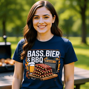 Bass, Bier & BBQ traditionell - HigherBlanks Premium T-Shirt | T-Shirt | Meatware