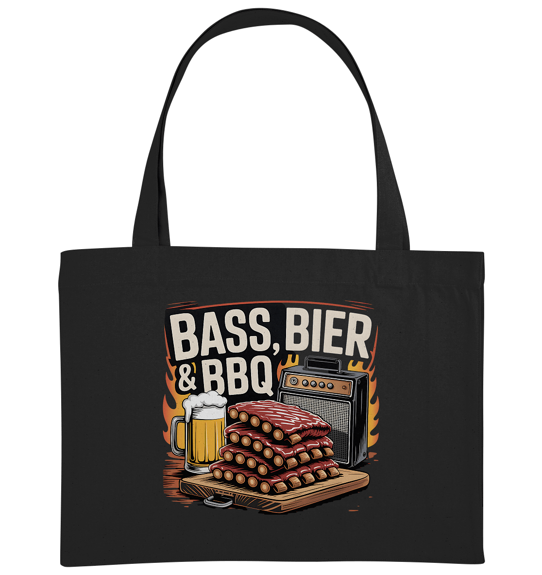 Bass, Bier & BBQ traditionell - Organic Shopping Bag | Taschen | Meatware