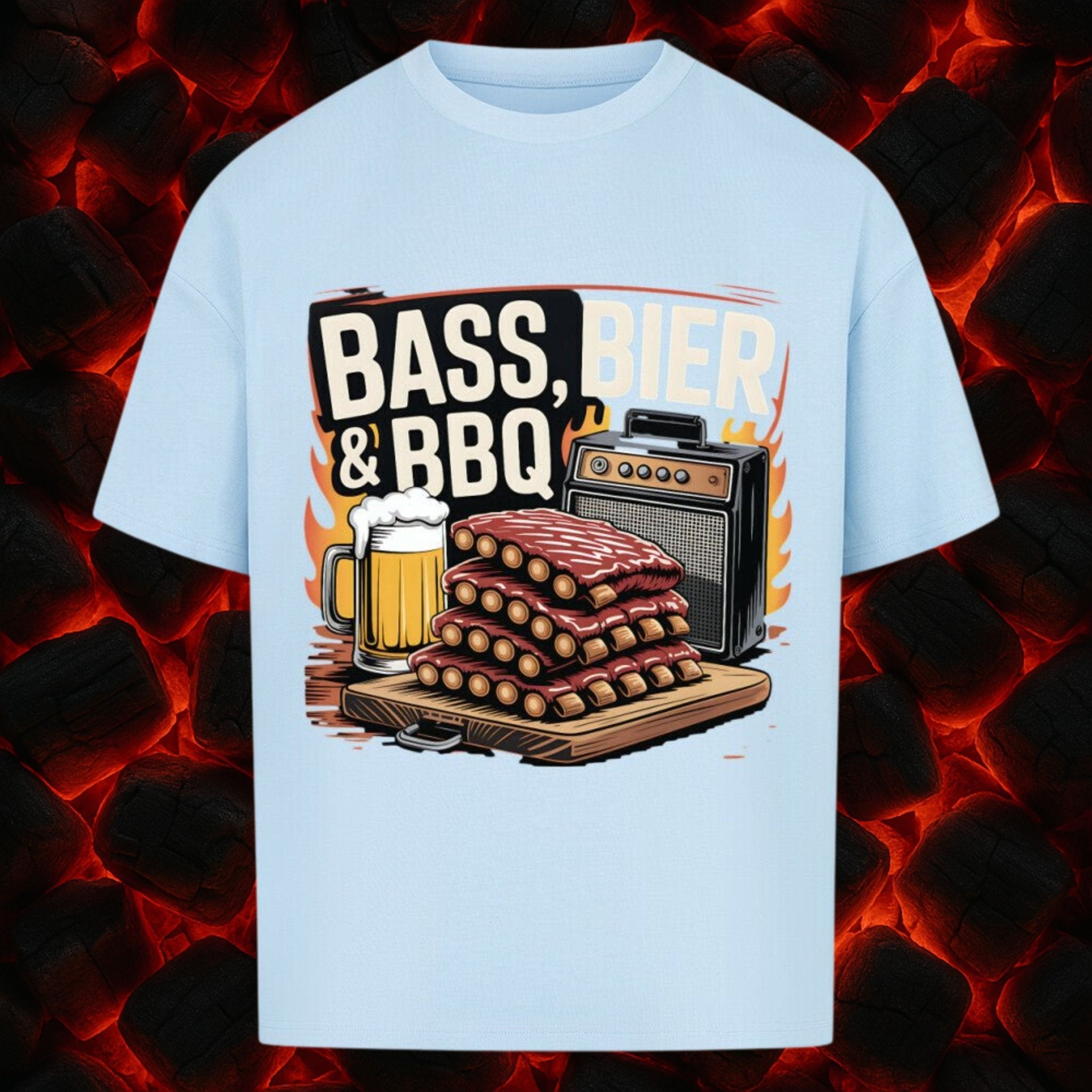 Bass, Bier & BBQ traditionell - VACANCY Oversized Shirt | T-Shirt | Meatware