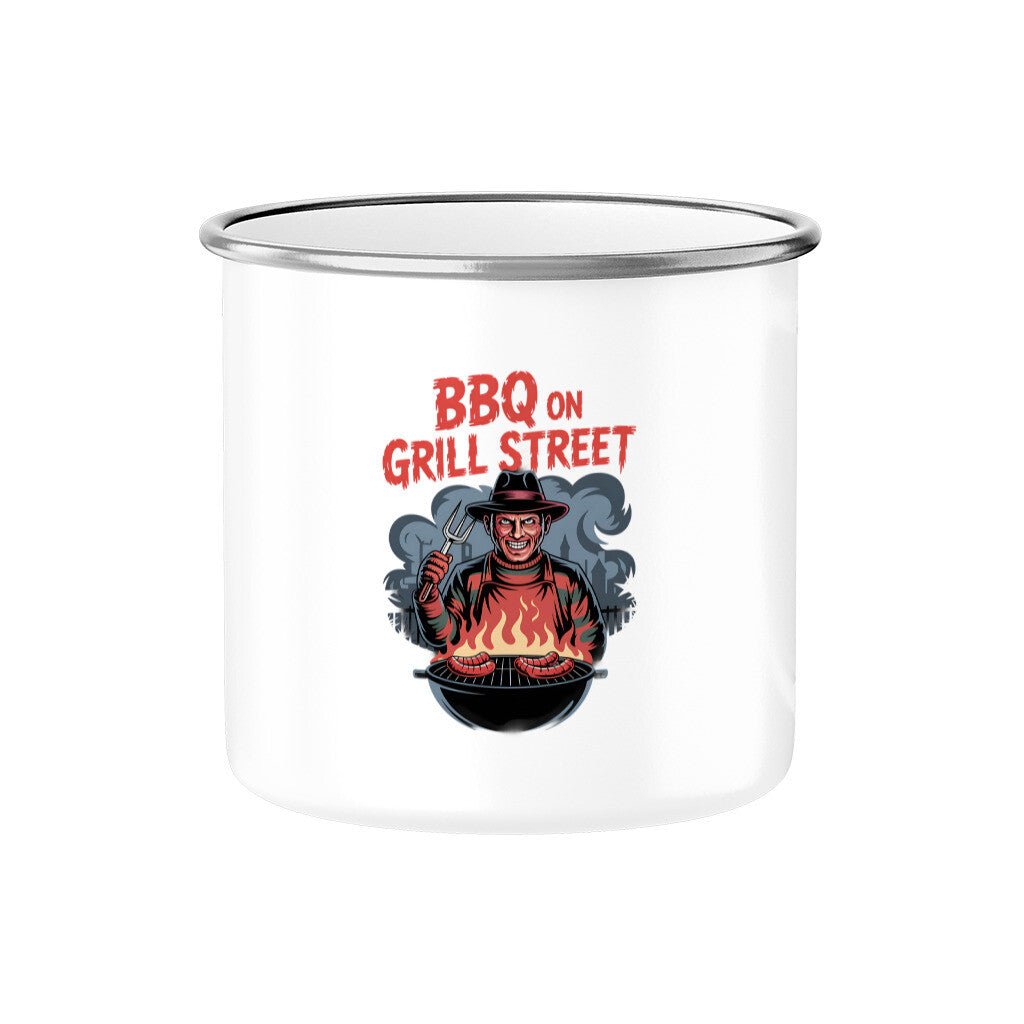 BBQ on Grill Street - Emaille Tasse | Mug | Meatware