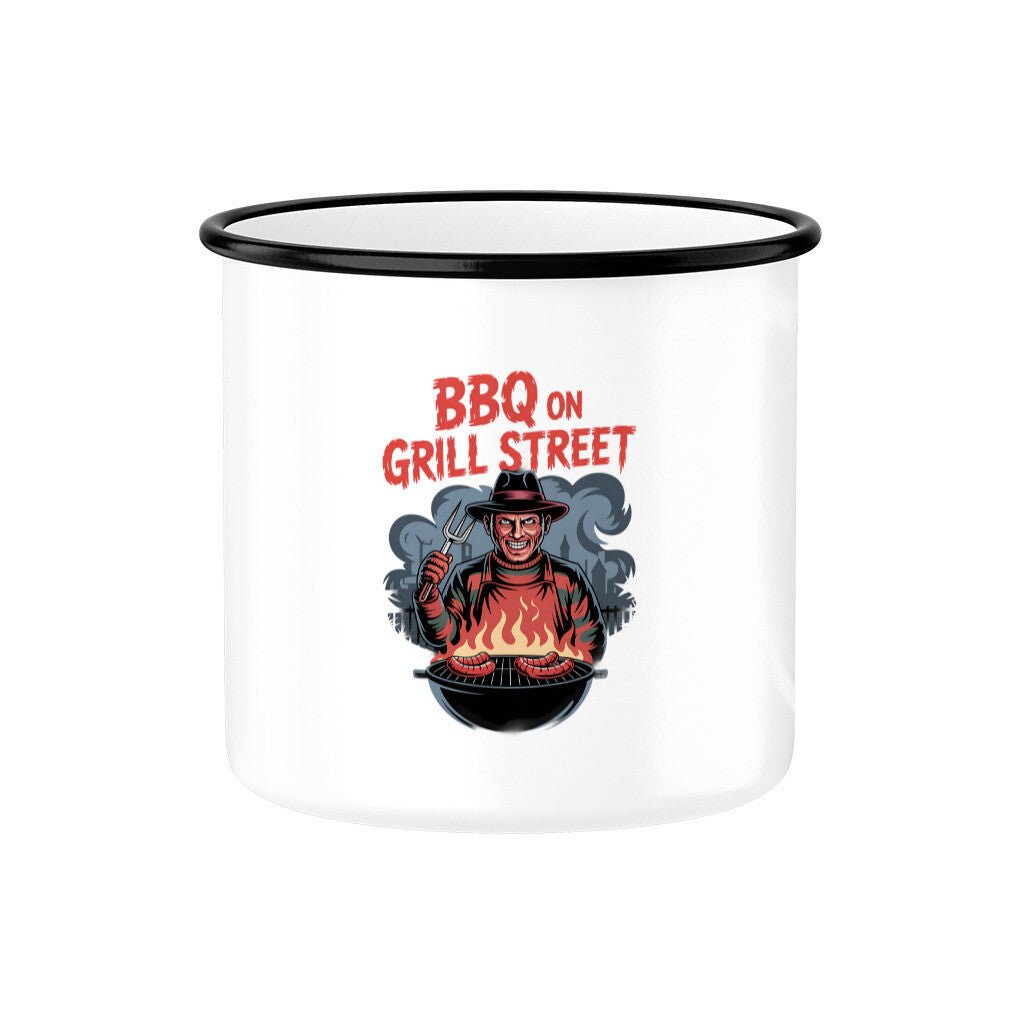 BBQ on Grill Street - Emaille Tasse | Mug | Meatware