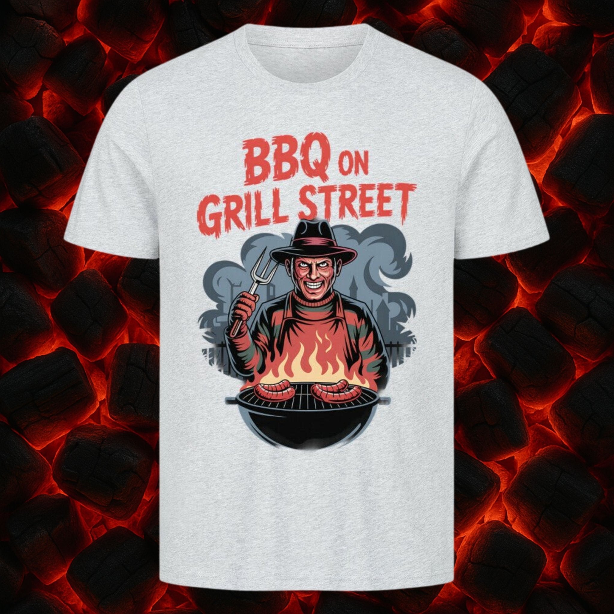 BBQ on Grill Street - HigherBlanks Premium T-Shirt | T-Shirt | Meatware