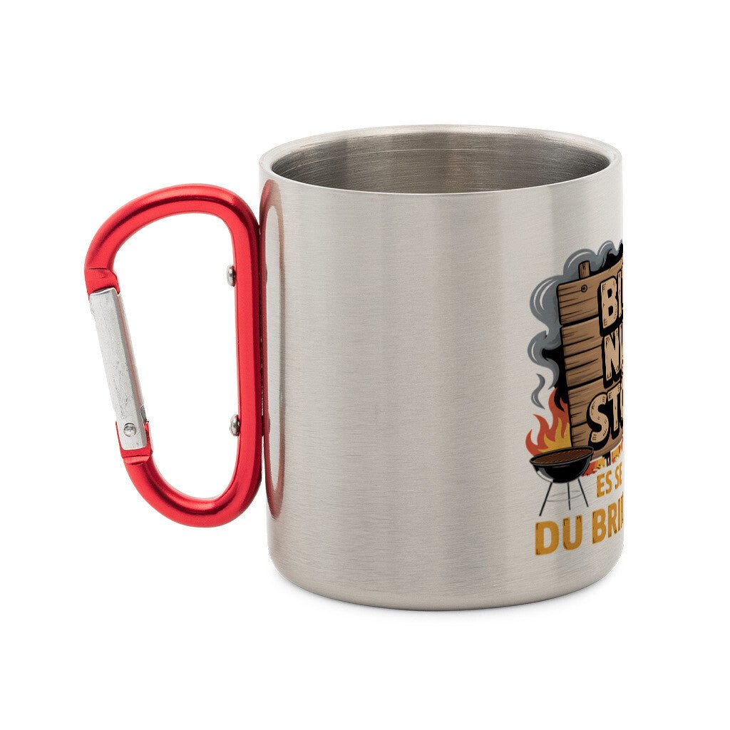 Bitte nicht stören... - Edelstahl - Tasse mit Karabiner | Mug | Meatware