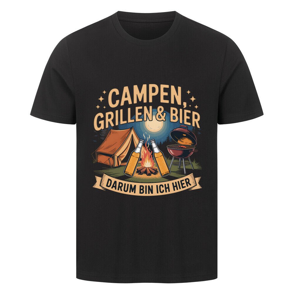 Campen, Grillen & Bier - Bierversion - HigherBlanks Premium T-Shirt | T-Shirt | Meatware