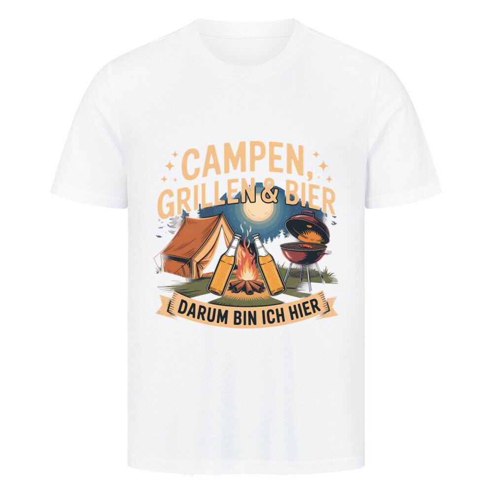 Campen, Grillen & Bier - Bierversion - HigherBlanks Premium T-Shirt | T-Shirt | Meatware