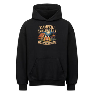 Campen, Grillen & Bier - Bierversion - VACANCY Oversized Hoodie | Hoodie | Meatware