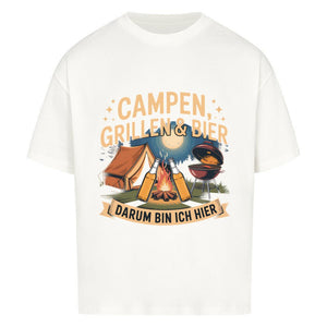 Campen, Grillen & Bier - Bierversion - VACANCY Oversized Shirt | T-Shirt | Meatware