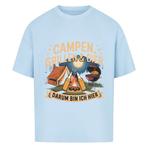 Campen, Grillen & Bier - Bierversion - VACANCY Oversized Shirt | T-Shirt | Meatware
