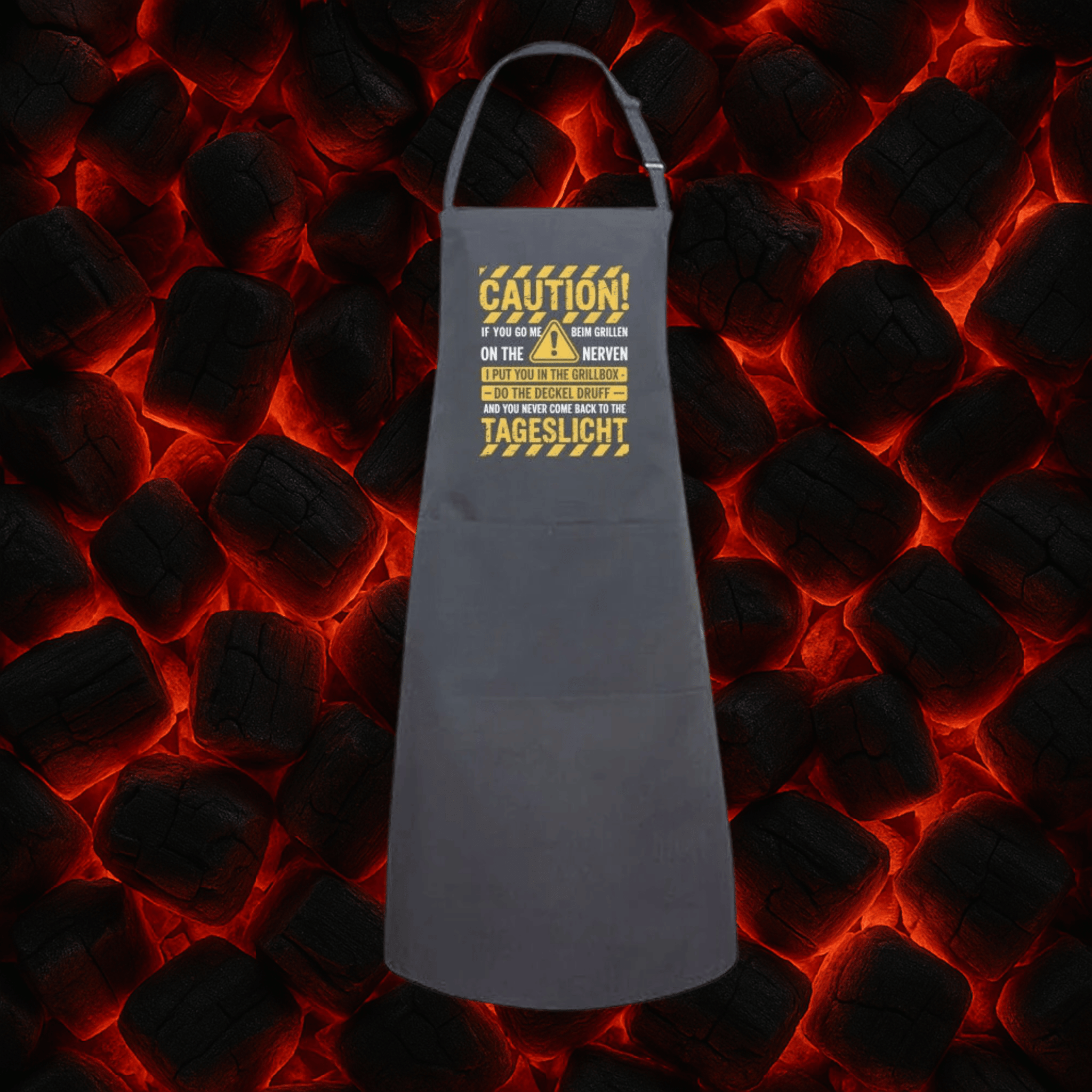 Caution Grillen - Grillschürze | Apron | Meatware