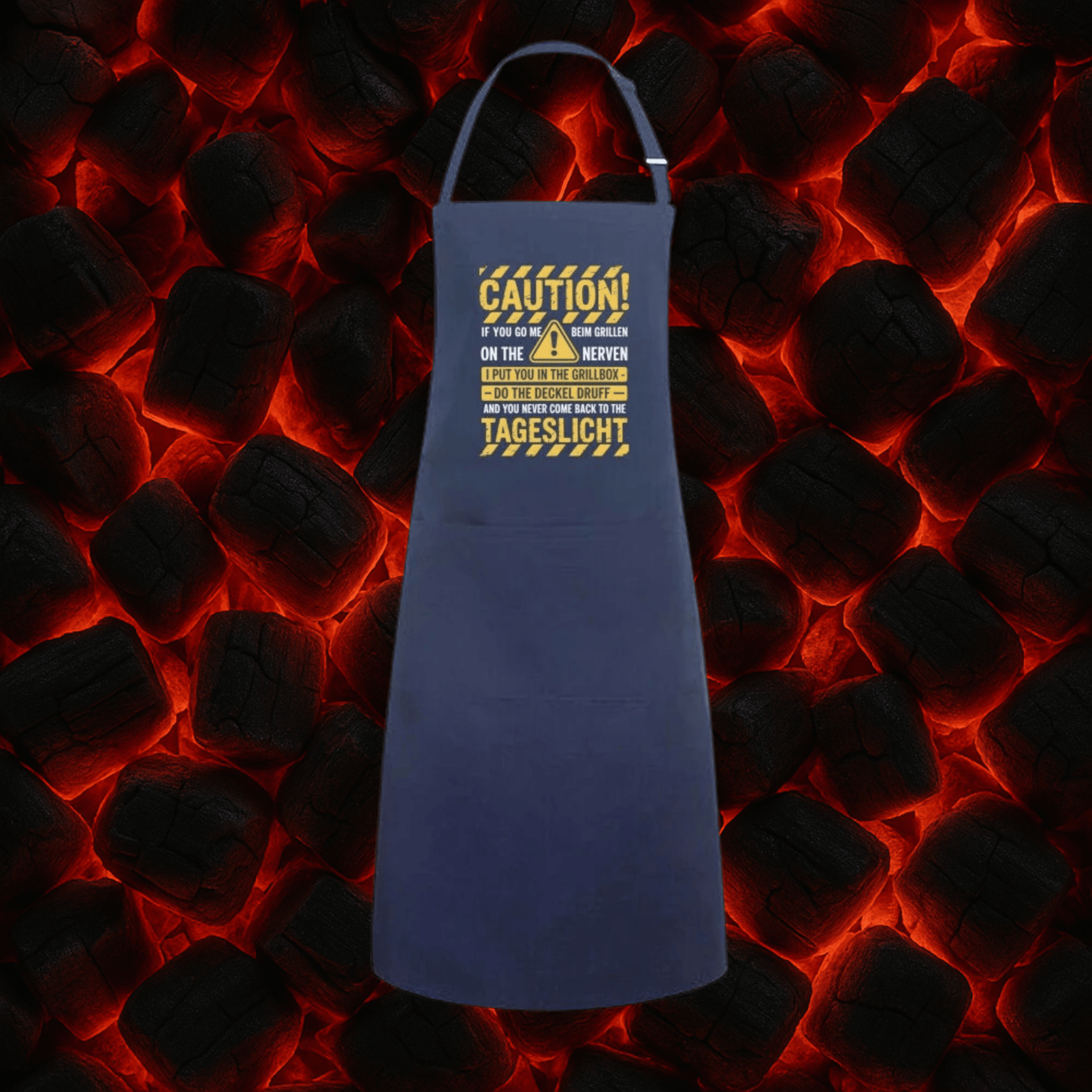 Caution Grillen - Grillschürze | Apron | Meatware