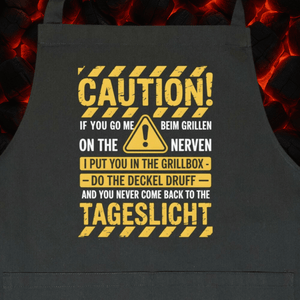 Caution Grillen - Grillschürze | Apron | Meatware