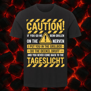 Caution Grillen - HigherBlanks Premium T-Shirt | T-Shirt | Meatware