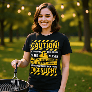 Caution Grillen - HigherBlanks Premium T-Shirt | T-Shirt | Meatware