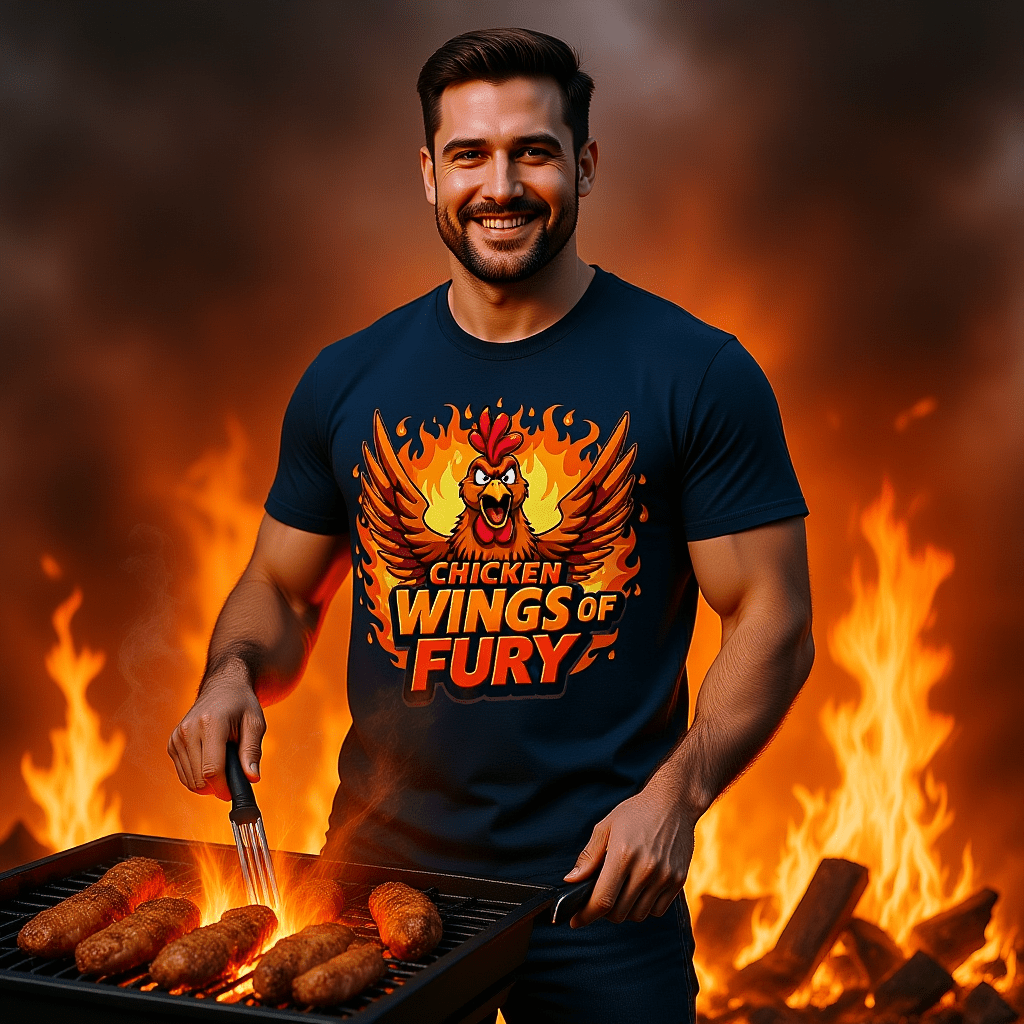 Chicken Wings of Fury - HigherBlanks Premium T-Shirt | T-Shirt | Meatware