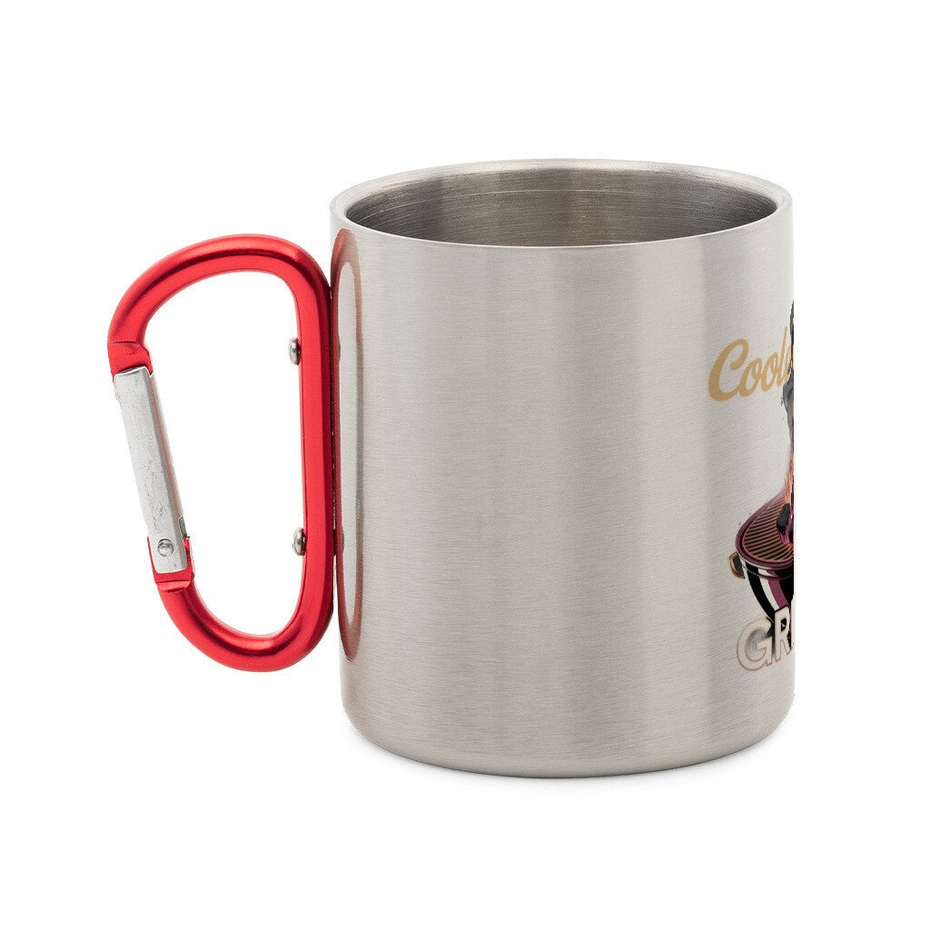 Coole Mädels grillen - Edelstahl - Tasse mit Karabiner | Mug | Meatware