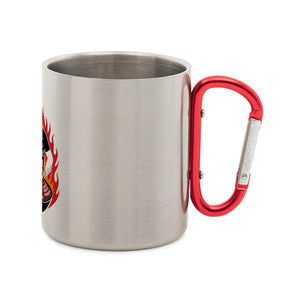 Der Meister des Grills (ohne Kopf) - Edelstahl - Tasse mit Karabiner | Mug | Meatware