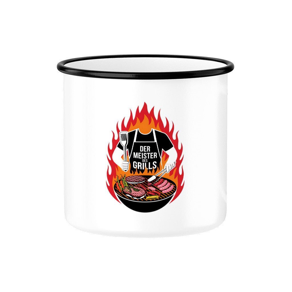Der Meister des Grills (ohne Kopf) - Emaille Tasse | Mug | Meatware