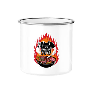 Der Meister des Grills (ohne Kopf) - Emaille Tasse | Mug | Meatware