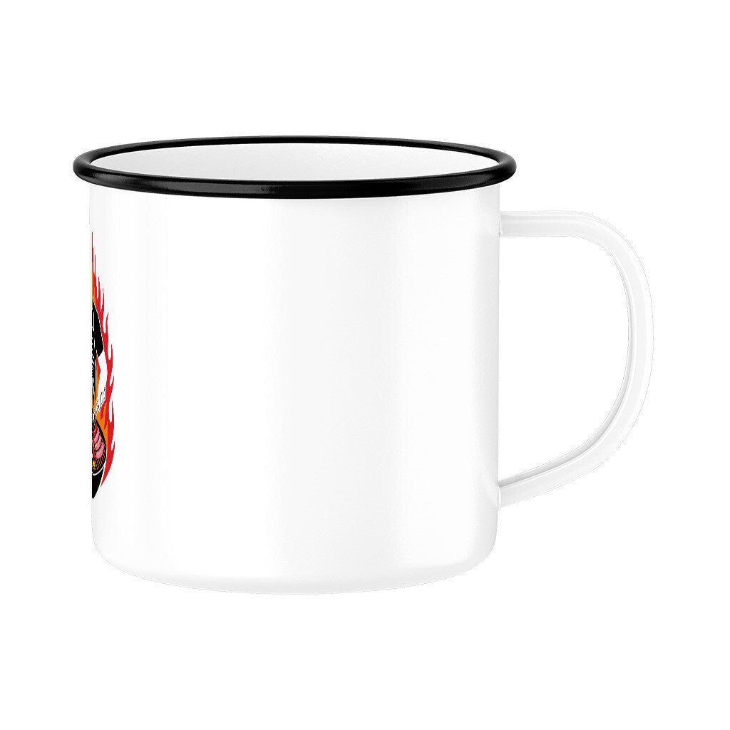 Der Meister des Grills (ohne Kopf) - Emaille Tasse | Mug | Meatware