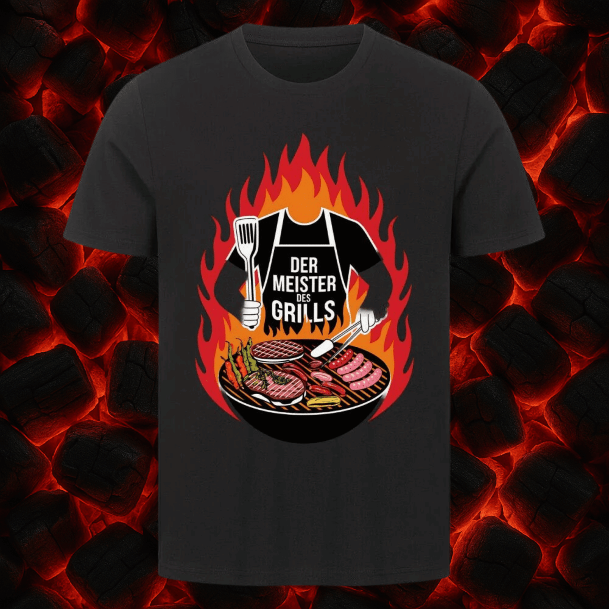 Der Meister des Grills ohne Kopf - HigherBlanks Premium T-Shirt | T-Shirt | Meatware