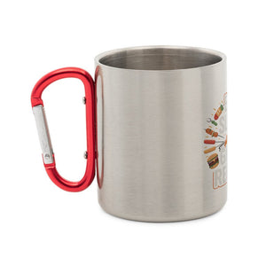 Eat Sleep Grill Repeat - Edelstahl - Tasse mit Karabiner | Mug | Meatware