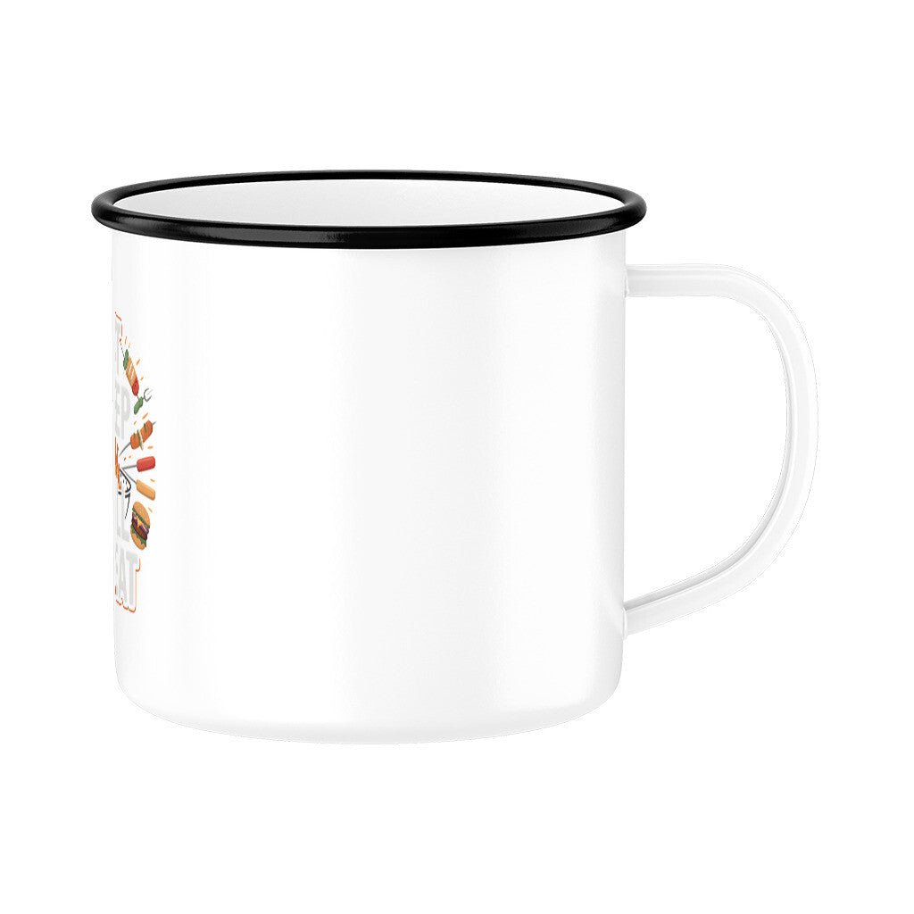 Eat Sleep Grill Repeat - Emaille Tasse | Mug | Meatware