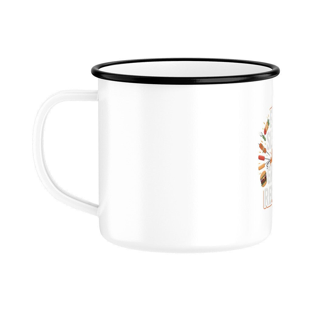 Eat Sleep Grill Repeat - Emaille Tasse | Mug | Meatware